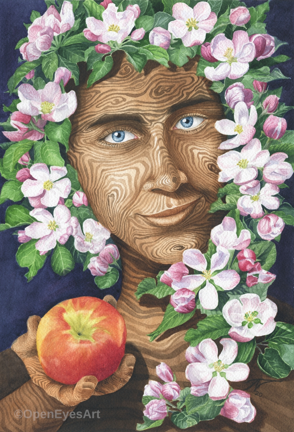 painting of apple dryad
